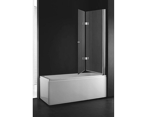 Купить Шторка для ванны Cezares Verona 120 см текстурное стекло VERONA-W-V-21-120-P-Cr-R в магазине сантехники Santeh-Crystal.ru