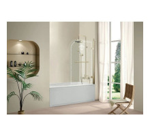 Шторка для ванны Cezares Retro 81 см прозрачное c матовым узором стекло RETRO-A-V-1-80/145-CP-G-R