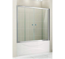 Шторка для ванны Cezares Pratico 170 см прозрачное стекло PRATICO-VF-2-170/140-C-Cr
