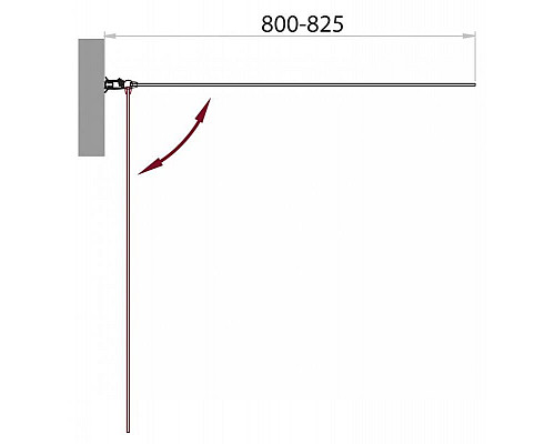 Приобрести Шторка для ванны BelBagno Sela 80 см текстурное стекло SELA-V-1-80/140-Ch-Cr-L в магазине сантехники Santeh-Crystal.ru