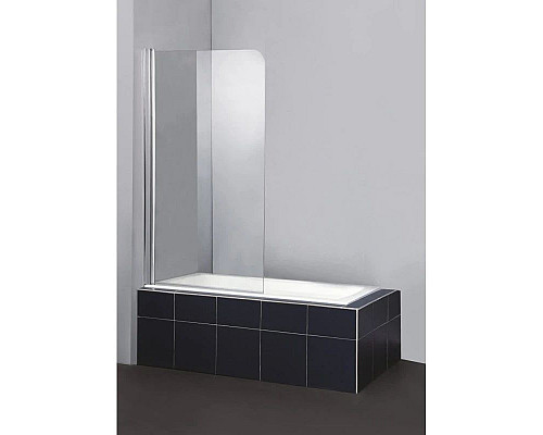 Приобрести Шторка для ванны BelBagno Sela 80 см текстурное стекло SELA-V-1-80/140-Ch-Cr-L в магазине сантехники Santeh-Crystal.ru