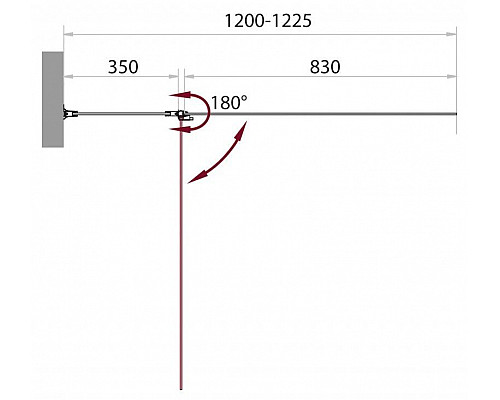 Заказать Шторка для ванны BelBagno Sela 120 см прозрачное стекло SELA-V-11-120/140-C-Cr в магазине сантехники Santeh-Crystal.ru