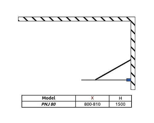 Купить Шторка для ванны Radaway Torrenta PNJ 80 R графитовое в магазине сантехники Santeh-Crystal.ru