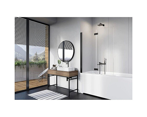 Купить Шторка для ванны Radaway Nes Black PND I 100 L прозрачное в магазине сантехники Santeh-Crystal.ru