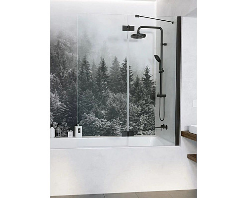 Заказать Шторка для ванны Radaway Essenza New Black PND II 130 R прозрачное в магазине сантехники Santeh-Crystal.ru
