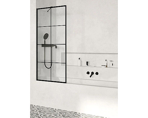 Приобрести Шторка для ванны Radaway Modo New Black PNJ Factory 100 прозрачное в магазине сантехники Santeh-Crystal.ru