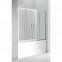 Шторка для ванны 150 см Cezares ECO-O-VF-2-150/145-P-Cr текстурное стекло