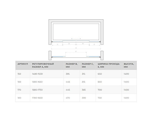 Купить Шторка для ванны 180 см Vegas Glass Z2V 180 09 10 сатин в магазине сантехники Santeh-Crystal.ru