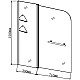 Купить Шторка для ванны 110 см Grossman GR-101/1 прозрачное в магазине сантехники Santeh-Crystal.ru