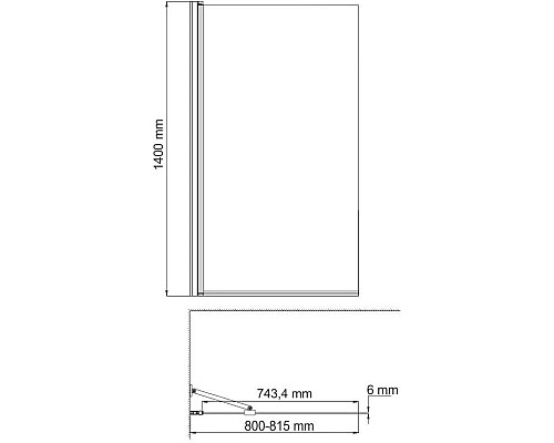Заказать Шторка для ванны 80 см WasserKRAFT Berkel 48P01-80W Fixed прозрачное в магазине сантехники Santeh-Crystal.ru