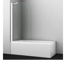 Шторка для ванны 80 см WasserKRAFT Leine 35P01-80W Fixed прозрачное