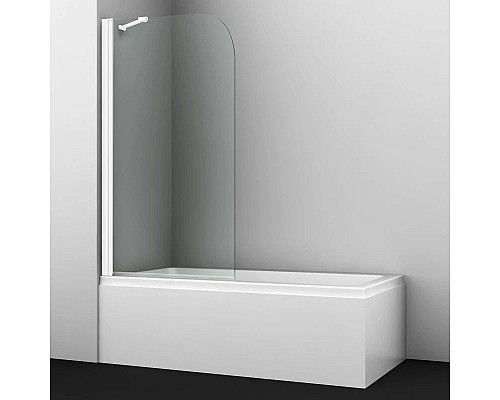Приобрести Шторка для ванны 80 см WasserKRAFT Leine 35P01-80W Fixed прозрачное в магазине сантехники Santeh-Crystal.ru
