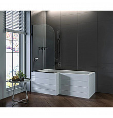 Шторка для ванны 80 см Good Door Screen H-80-C-B прозрачное