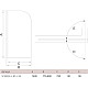 Купить Шторка для ванны 80 см Good Door Screen H-80-C-B прозрачное в магазине сантехники Santeh-Crystal.ru