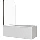 Купить Шторка для ванны 80 см Good Door Screen H-80-C-B прозрачное в магазине сантехники Santeh-Crystal.ru