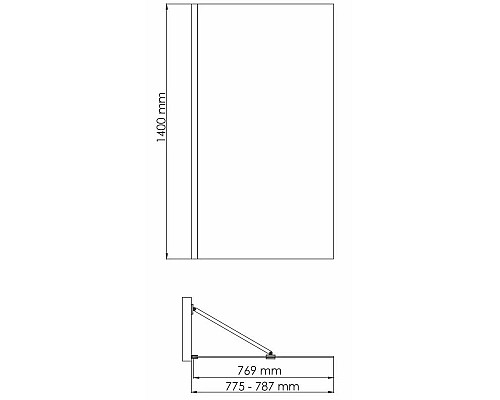 Заказать Шторка для ванны 80 см WasserKRAFT Aisch 55P01-80 Fixed прозрачное в магазине сантехники Santeh-Crystal.ru