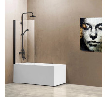 Шторка для ванны 80 см Vincea VSB-11800CLB прозрачное