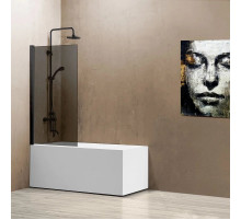 Шторка для ванны 80 см Vincea VSB-11800CGB тонированное