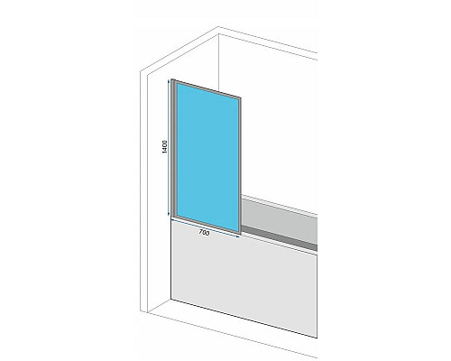 Заказать Шторка для ванны 70 см Rea Lagos REA-K7632 прозрачное в магазине сантехники Santeh-Crystal.ru