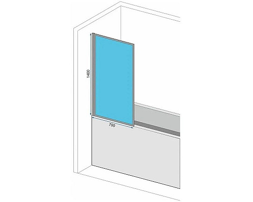 Заказать Шторка для ванны 70 см Rea Elegant REA-W5600 прозрачное в магазине сантехники Santeh-Crystal.ru