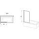 Заказать Шторка для ванны 80 см Ravak NVS1 7O840100Z1 прозрачное в магазине сантехники Santeh-Crystal.ru