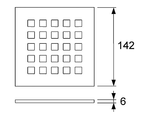 Заказать Декоративная решетка 142×142 мм TECE TECEdrainpoint S quadratum хром 3665009 в магазине сантехники Santeh-Crystal.ru
