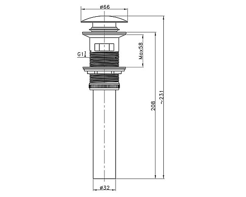 Донный клапан AltroBagno AltroBagnoPU070209Br Донный клапан AltroBagno AltroBagnoPU070209Br