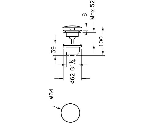 Приобрести Донный клапан VitrA Syphon A4514936 в магазине сантехники Santeh-Crystal.ru