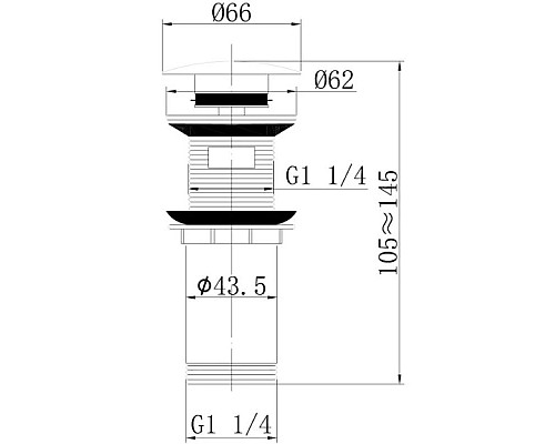 Заказать Донный клапан Abber AF0010RG в магазине сантехники Santeh-Crystal.ru