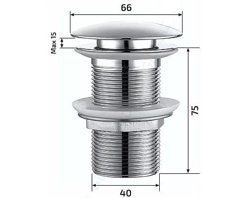 Купить Донный клапан без перелива GID Ch100 в магазине сантехники Santeh-Crystal.ru