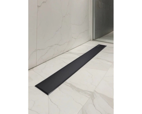 Душевой трап (лоток) AltroBagno Beni aggiuntivi AltroBagnoFD071214NeOp 80 см, с решеткой, 2 в 1 под плитку, черный матовый