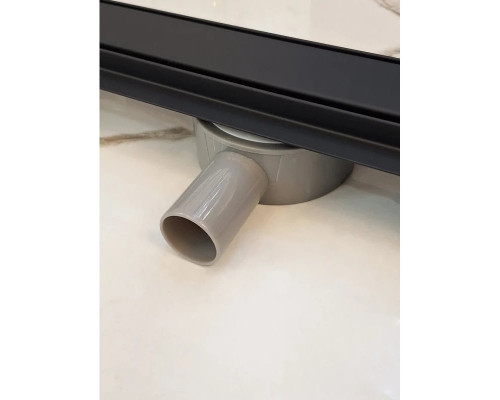 Душевой трап (лоток) AltroBagno Beni aggiuntivi AltroBagnoFD071214NeOp 80 см, с решеткой, 2 в 1 под плитку, черный матовый