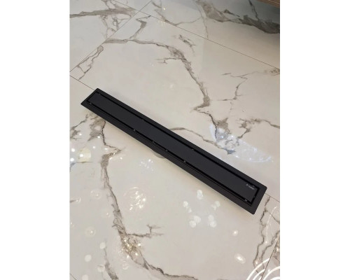 Душевой трап (лоток) AltroBagno Beni aggiuntivi AltroBagnoFD071214NeOp 80 см, с решеткой, 2 в 1 под плитку, черный матовый