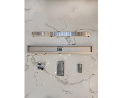 Душевой трап (лоток) AltroBagno Beni aggiuntivi AltroBagnoFD071213Cr 80 см, с решеткой, 2 в 1 под плитку, нержавеющая сталь