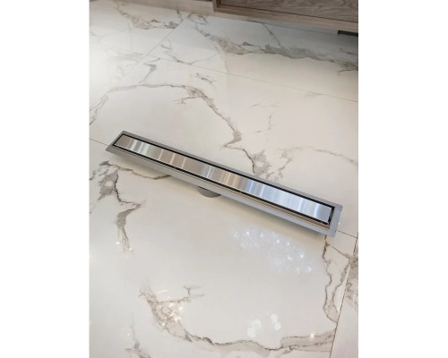 Душевой трап (лоток) AltroBagno Beni aggiuntivi AltroBagnoFD071213Cr 80 см, с решеткой, 2 в 1 под плитку, нержавеющая сталь