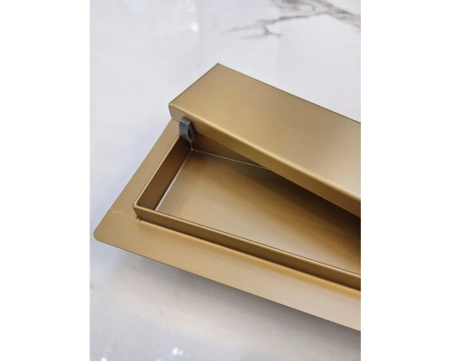 Душевой трап (лоток) AltroBagno Beni aggiuntivi AltroBagnoFD071209OrSp 60 см, с решеткой, 2 в 1 под плитку, золотой матовый