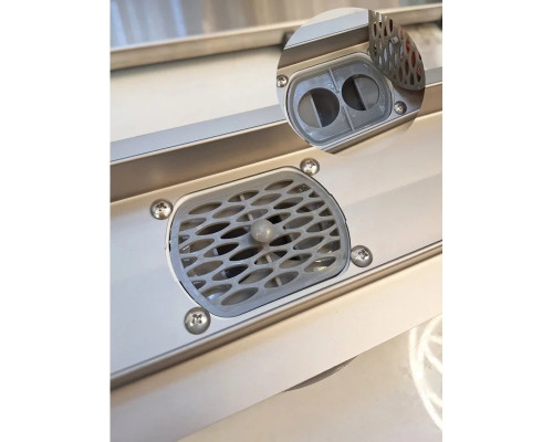 Душевой трап (лоток) AltroBagno Beni aggiuntivi AltroBagnoFD071207Cr 60 см, с решеткой, 2 в 1 под плитку, нержавеющая сталь