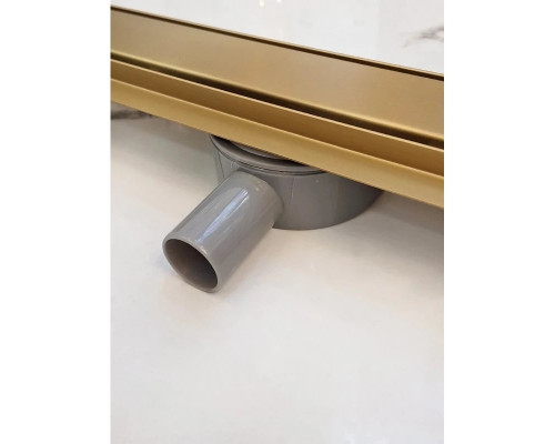 Душевой трап (лоток) AltroBagno Beni aggiuntivi AltroBagnoFD071206OrSp 50 см, с решеткой, 2 в 1 под плитку, золотой матовый