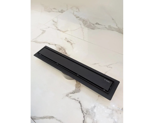 Душевой трап (лоток) AltroBagno Beni aggiuntivi AltroBagnoFD071205NeOp 50 см, с решеткой, 2 в 1 под плитку, черный матовый