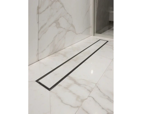 Душевой трап (лоток) AltroBagno Beni aggiuntivi AltroBagnoFD071205NeOp 50 см, с решеткой, 2 в 1 под плитку, черный матовый