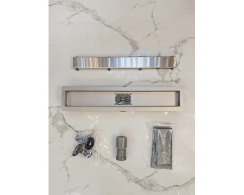 Душевой трап (лоток) AltroBagno Beni aggiuntivi AltroBagnoFD071204Cr 50 см, с решеткой, 2 в 1 под плитку, нержавеющая сталь