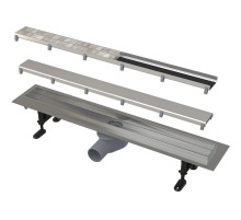 Душевой канал 944 мм глянцевый хром, 2 в 1 с основой под плитку AlcaPlast APZ13-Double9 APZ13-DOUBLE9-950