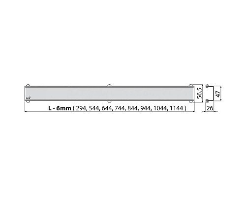 Купить Душевой канал 744 мм глянцевый хром AlcaPlast APZ106 Design APZ106-750 + DESIGN-750LN в магазине сантехники Santeh-Crystal.ru