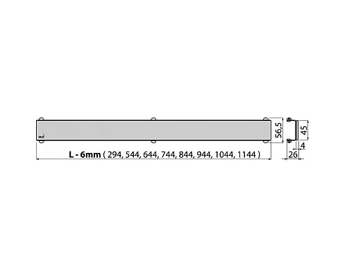 Приобрести Душевой канал 294 мм нержавеющая сталь AlcaPlast APZ106 Posh APZ106-300 + POSH-300MN в магазине сантехники Santeh-Crystal.ru