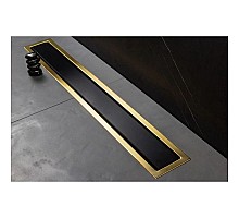 Душевой канал 300 мм Pestan Confluo Premium Black Glass Gold Line 13100113