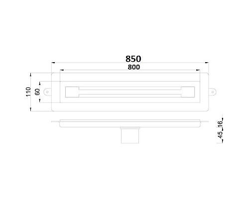 Купить Душевой канал 800 мм Boheme Premium Trendy 983-80-B в магазине сантехники Santeh-Crystal.ru