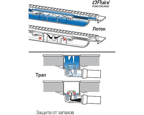 Заказать Душевой канал 750 мм Paini Harmony CH750HC в магазине сантехники Santeh-Crystal.ru