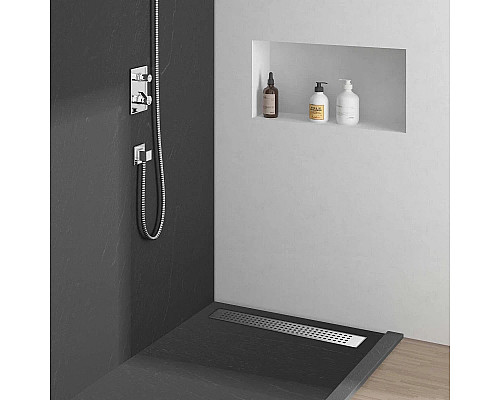 Душевой трап (лоток) Vincea Optima Piticare SAY.601.70.P.PITI 70 см, с решеткой, перфорированный, хром Душевой трап (лоток) Vincea Optima Piticare SAY.601.70.P.PITI 70 см, с решеткой, перфорированный, хром