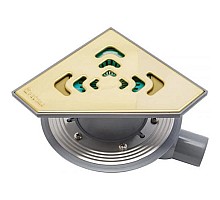 Душевой трап 194x194/50 мм золотой Pestan Confluo Standard Angle Gold 1 13000126