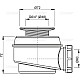 Приобрести Сифон для поддона Ø 50 мм AlcaPlast A46-50 в магазине сантехники Santeh-Crystal.ru